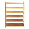 Natural Bamboo Shoe 6-Tier Shoe Rack Organizer Entryway Storage Shelf UK
