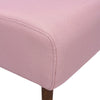 Large Stool Linen Upholstered Wooden Leg Bench Footstool Pouffe Seat Side Chair