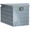 Aluminium Storage Box Silver Lockable Trailer Box Tool Box Organizer Chest