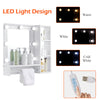 Mirrored Bathroom Cabinet LED White 1/2/3 Doors Mounted Cupboard Wall Mounted