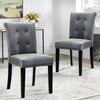 2X Fabric Velvet Dining Chair Bedroom Upholstered Side Chairs With Knocker Back