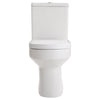 Modern Close Coupled Toilet Bathroom White Ceramic Soft Close Seat WC Pan Home