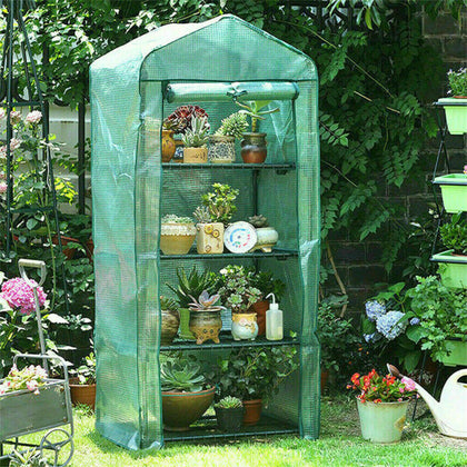 4 Tier 158cm Mini Greenhouse Portable Garden Plants Green House Indoor Outdoor