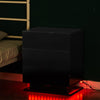 High Gloss LED Bedside Tables Cabinets 3 Drawers Nightstand Bedroom White Black