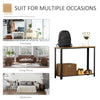 2-Tier Console Table Side Table w/ Mesh Shelf Entryway Hallway Furniture
