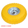 2pcs 10" YELLOW SACK TRUCK TROLLEY SOLID RUBBER REPLACEMENT WHEEL TYRE