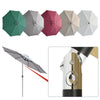 2.7M Round Garden Parasol Sun Shade Patio Outdoor Umbrella with Crank Tilt &Base