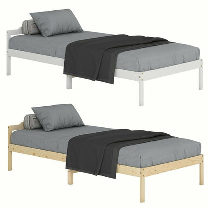 3FT Single Bed Frame Solid Wooden Frame For Single Mattress 190x90cm Adult Kids