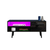 Modern TV Cabinet Led Light White High Gloss Stand Unit 110CM for Living Room UK