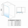 Walk in Shower Screen Wet Room Door Enclosure 8mm Easy Clean / 6mm Glass Panel