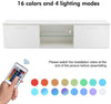 Modern 160cm TV Unit Cabinet Stand High Gloss Doors White with LED Lights