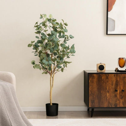 Fake Plant in Pot Artificial Eucalyptus Tree 140CM Tall Fake Eucalyptus Plants