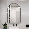 60/70cm Black/Gold Wall Mirror Alum Frame Home Bathroom Glass Mount Vanity Arch