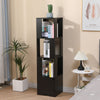 136cm Slim 4-Tier Bookcase Corner Display Cabinet Storage Shelf Cupboard Tall