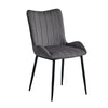 Set of 2 Dining Chairs Velvet Padded Seat Metal Legs High Back Chairs Kitchen UK
