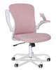 Fabric Office Chair Ergonomic Computer Desk Chairs 30° Rocking Padded Arms Pink