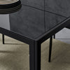 Glass Dining Table and 2 / 4 Grey Chairs Optional Lounge Office Home Furniture