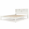 White Solid Wooden Bed Frame 3ft Single 4ft6 Double Size Bed With Drawer Shelves