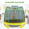 7FT Kids Trampoline Safety Jumper Rebounder Enclosure Net Indoor Outdoor Play