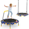 2 in 1 Kids Trampoline with Handle Height Adjustable Children Tree Swings Nest