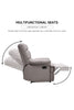 Adjustable Recliner PU Leather Armchair Soft Sofa Single Couch Home Cinema Chair