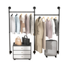 Industrial Pipe Clothes Rack Loft Design Accessible Wardrobe Tubes Clothes Rail