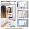 2-in-1 Jewelry Cabinet Jewelry Armoire Organizer w/ Full-Length Mirror and LED