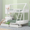 Triple Bunk Beds 3ft Single 4ft6 Double Bed Kids High Sleeper Wooden Bed Frame