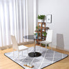 90cm Round Tempered Glass Kitchen Dining Table Coffee Table Modern Furniture