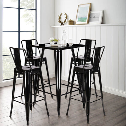 Industrial Bistro Breakfast Bar Table Stools Kitchen Tolix High Table Barstool