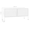 Industrial TV Cabinet Steel White Media Unit Stand Cupboard Console Sideboard