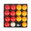 2" red and yellow pool balls set - quality competition / match balls for pool uk