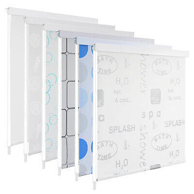 Shower Curtain Roller Blind White Home Bathroom Divider Privacy Screen vidaXL