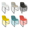 Set of 4 Dining Chairs Plastic Modern Ergonomic Designer Chair Kitchen Office