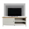 TV Unit Cabinet Stand Grey Modern w/ Media Storage Cupboard & Shelves | VonHaus