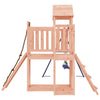 Playhouse with Climbing Wall Swings Solid Wood R6I3