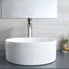 Modern Round Bathroom Basin Sink Ceramic Bowl Vanity Counter Cloakroom Wash