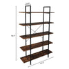 Industrial Bookcase Storage Tall Shelf Metal Display 5Tier Ladder Shelves UK