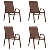 5 Piece Garden Dining Set Brown and Black I9R3