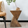 Modern Lightweight Concrete Accent Table Engineered Wood X-shape 30.5x30.5x46cm