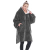 Hoodie Blanket Reversible Oversized Ultra Plush Sherpa Giant Hooded Sweatshirt