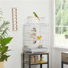 Small Bird Cage Travel Parrot Cage with Open Top&Toy for Budgie/Canary/