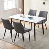 Set of 2 Faux Leather/Suede Dining Chairs Metal Legs Reception Restaurant Chair