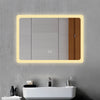 Bluetooth Bathroom Mirror with LED Light 3 Colors Touch Sensor Demister Pad