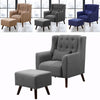 Retro/Vintage Tub Accent Chair Upholstered Padded Armchair Lounge Fabric Sofa UK