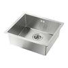 Stainless Steel Kitchen Sink Laundry Catering Topmount Square Single Bowl UK