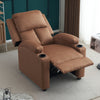 PU Leather Recliner Chairs with Cup Holders Push Back Reclining Sofa Living Room