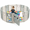 16 Panel Baby Playpen Foldable Toddler Play Yard Fence Safety Activity Center