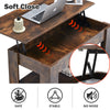 Wooden Coffee Table With Lift Up Top Storage Area and Magazine Shelf