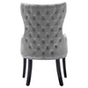 Set of 2 Velvet Upholstered Dining Chairs Luxury Button Back Dining Room Kitchen